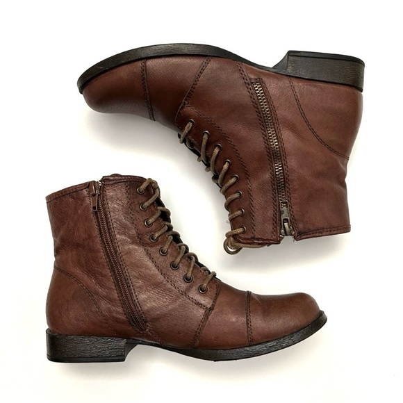 Steve Madden Shoes - Steve Madden ”Tammee” Brown Boots with Zippers on Both Sides, Size 7.5